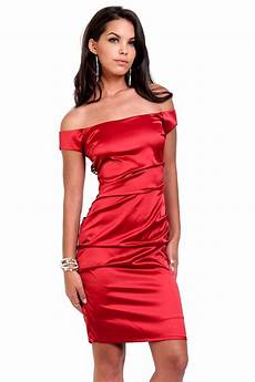 Red Satin Cocktail Dress