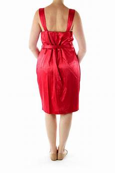 Red Satin Cocktail Dress